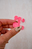 Pink Flower Glue Cups with Sticky Dots