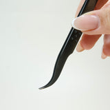 curved shaped black tweezer